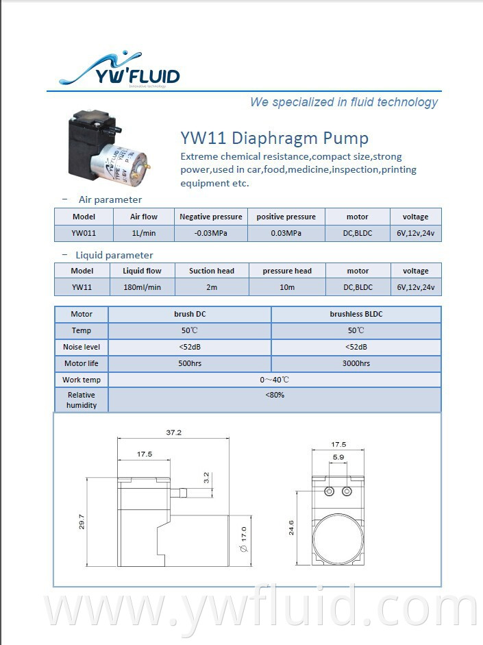 Electric power and air pump usage DC 12V air pump diaphragm vacuum pump